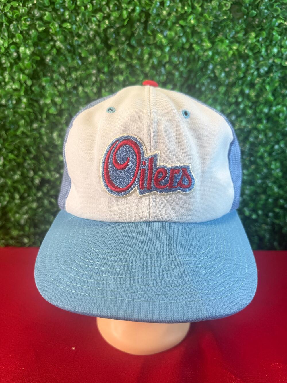 VTG Sports Specialties Houston Oilers Script Trucker Hat Mesh Snapback YA Korea